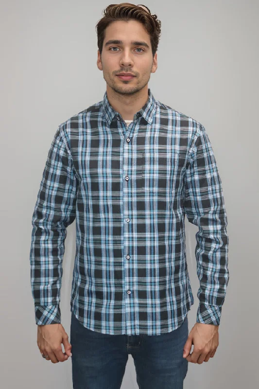 CHECKED BUTTON DOWN SHIRT