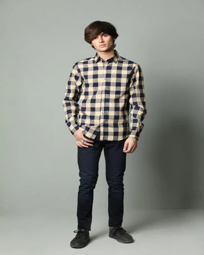 GINGHAM CHECKED CASUAL SHIRT