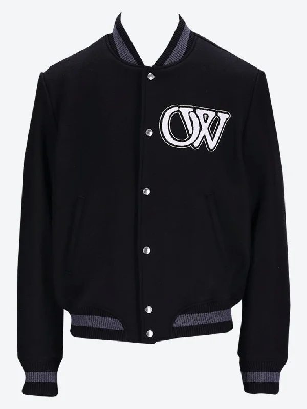 Wool varsity bomber