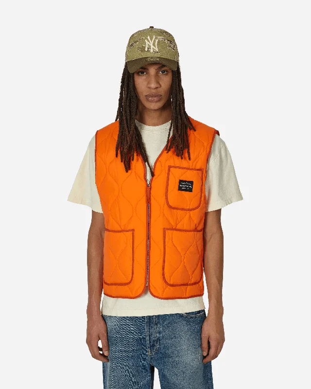 Quilted Nylon Shell Vest Orange