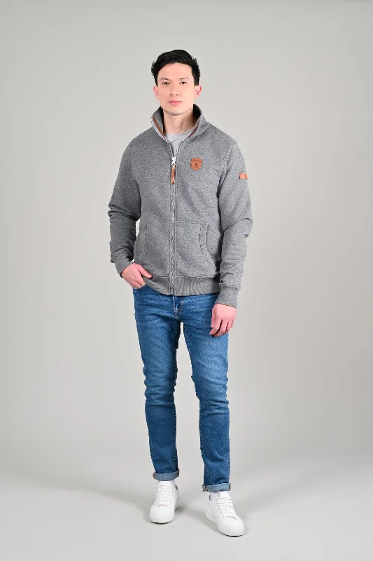 Crux Dark Heather Grey Full-Zip Sweatshirt