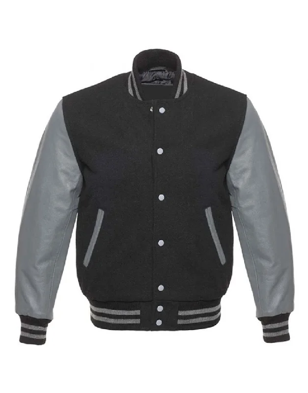 Grey Letterman Jacket