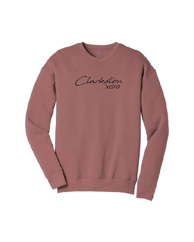 Ink Detroit Clarkston XOXO Crewneck Sweatshirt - Mauve