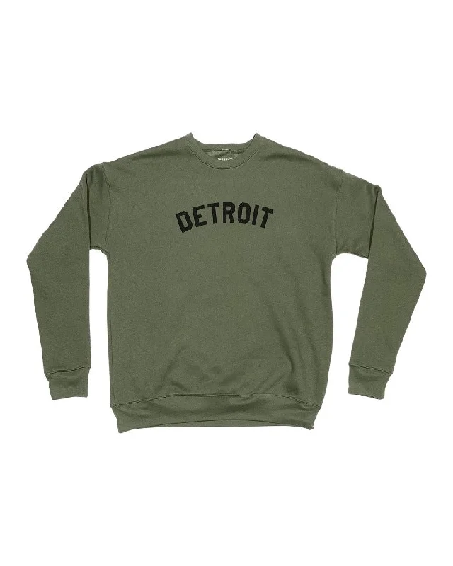 Ink Detroit Crewneck Sweatshirt - Military Green