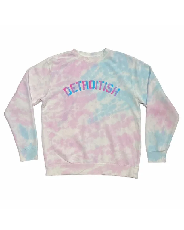 Ink Detroit Detroitish Tie Dye Crewneck Sweatshirt - Cotton Candy