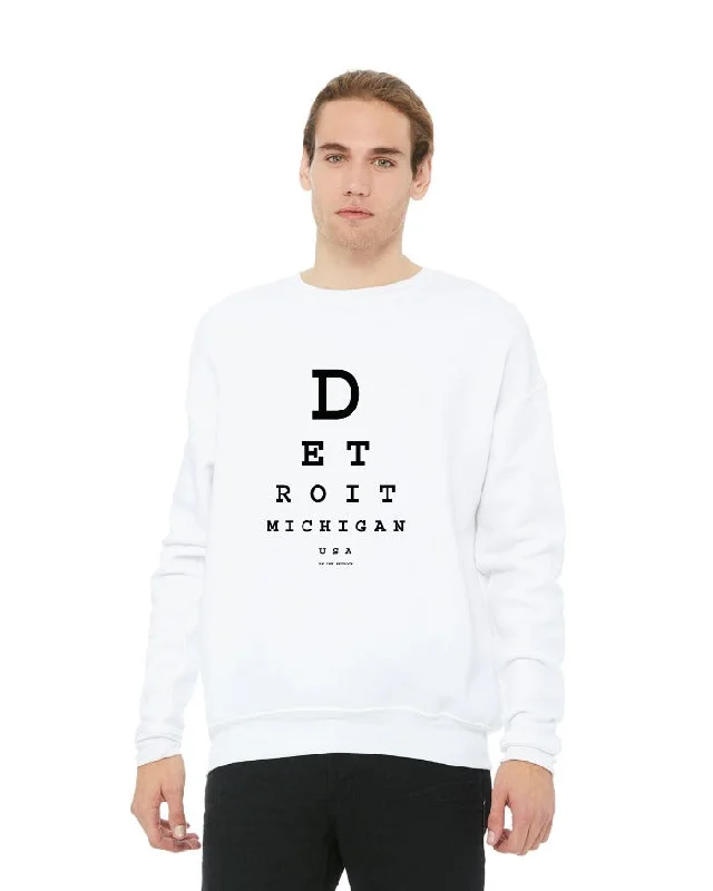 Ink Detroit Eye Chart Crewneck Sweatshirt - White