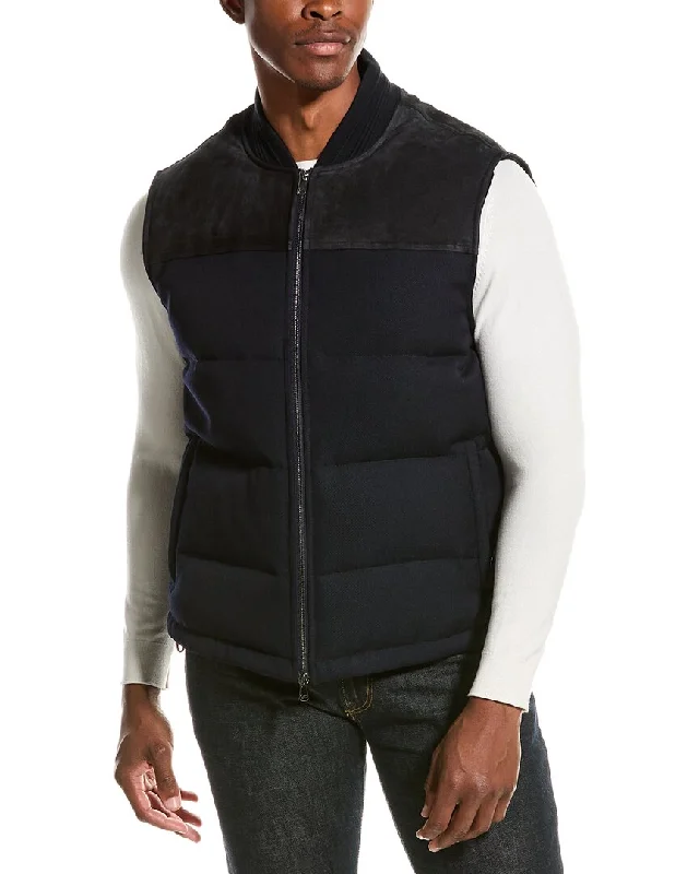 ISAIA Cashmere-Lined Wool-Blend Puffer Vest