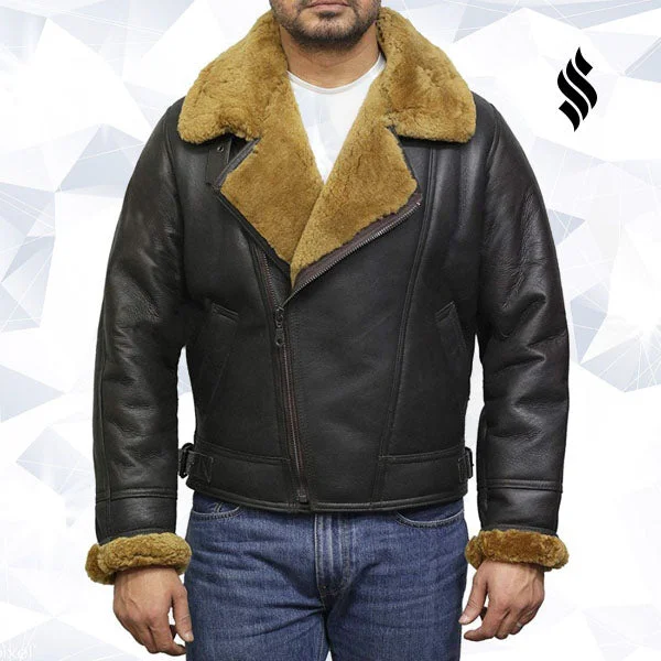 Men's Leather Shearling Sheepskin Jacket