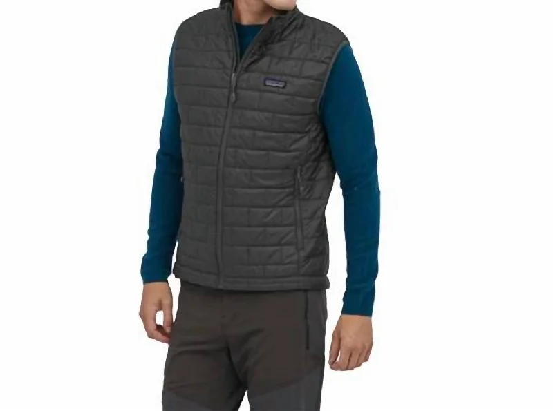 Nano Puff Vest In Forge Grey