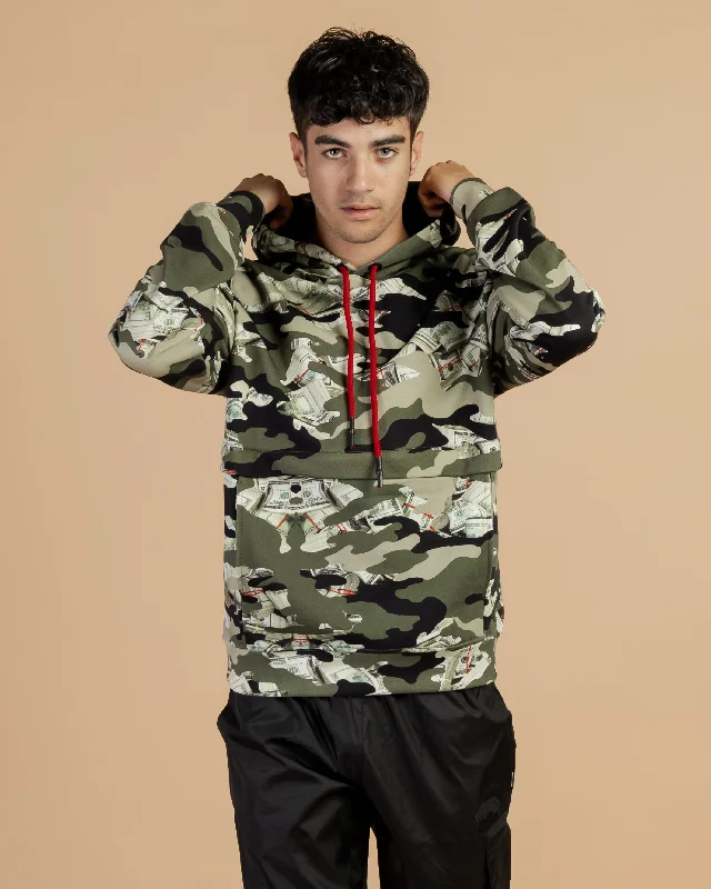 Sprayground Hoodie MONEY CAMO Green