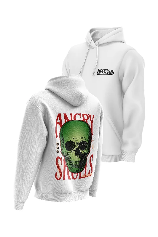 Untold Studios Angry Skulls Hoodie - White