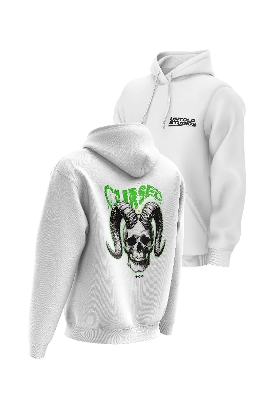 Untold Studios Gothic Cursed Skull Hoodie - White