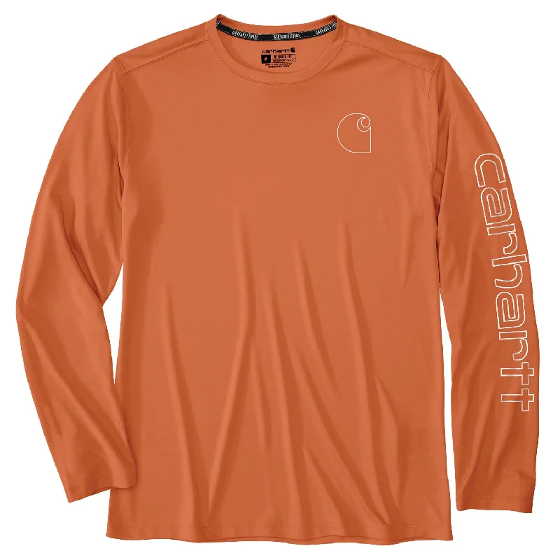 Carhartt Men's Force Sun Defender Lightweight Long Sleeve Logo T-Shirt