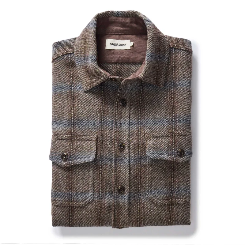 The CPO Shirt in Dark Brick Plaid Wool