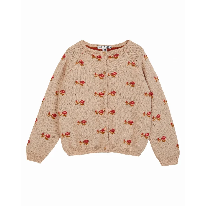 Emile et Ida Cardigan Beige-Rose