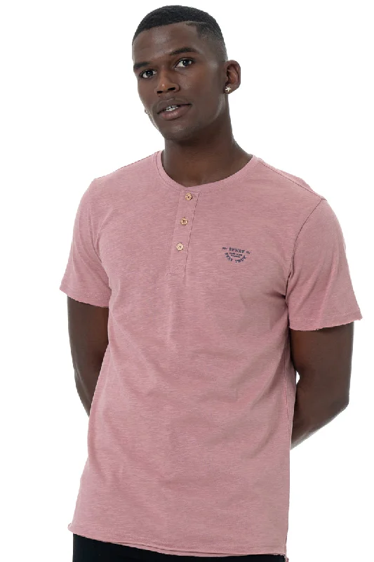 Henley T-Shirt _ 146764 _ Rose