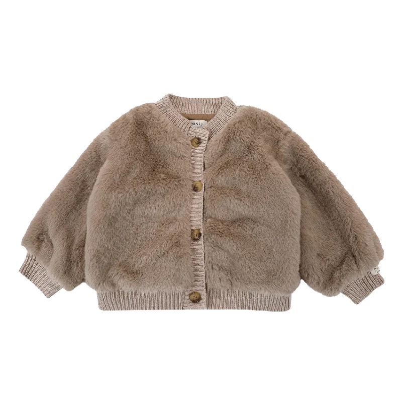 Manita Cardigan | Taupe Teddy