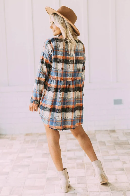 Multicolor Plaid Button Down Ruffled Shirt Jacket