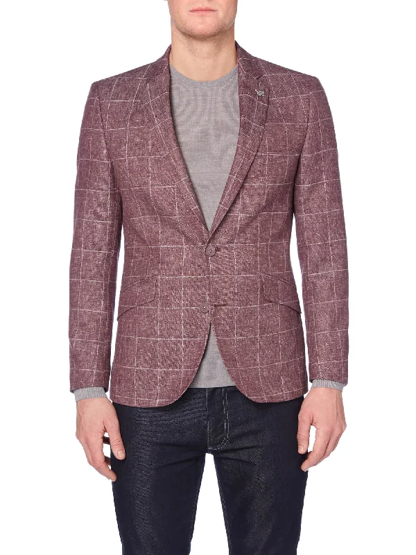 Tapered Fit, Linen Blend Blazer