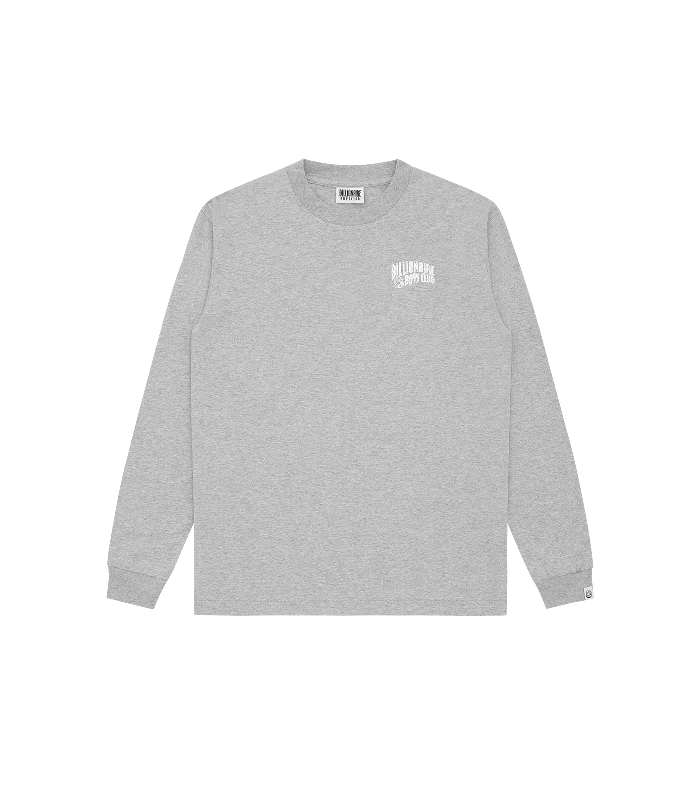 SMALL ARCH LOGO L/S T-SHIRT - HEATHER GREY