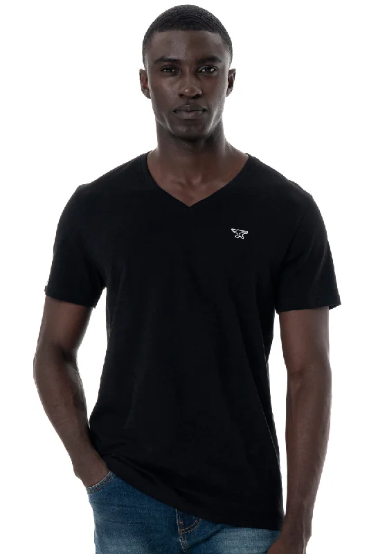 V-Neck T-Shirt _ 145358 _ Black