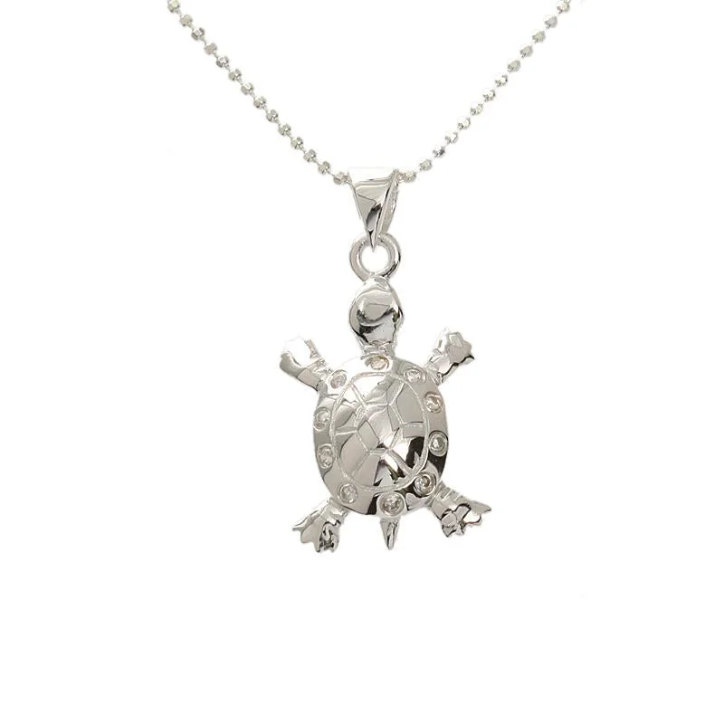 Hypoallergenic Stainless Steel Dog Tag Pendant Necklace for Active MenSterling Silver Honu (Hawaiian Turtle) with CZ Pendant (Chain Sold Separately) Hypoallergenic Stainless Steel Dog Tag Pendant Necklace for Active MenSterling Silver Honu (Hawaiian Turtle) with CZ Pendant (Chain Sold Separately)