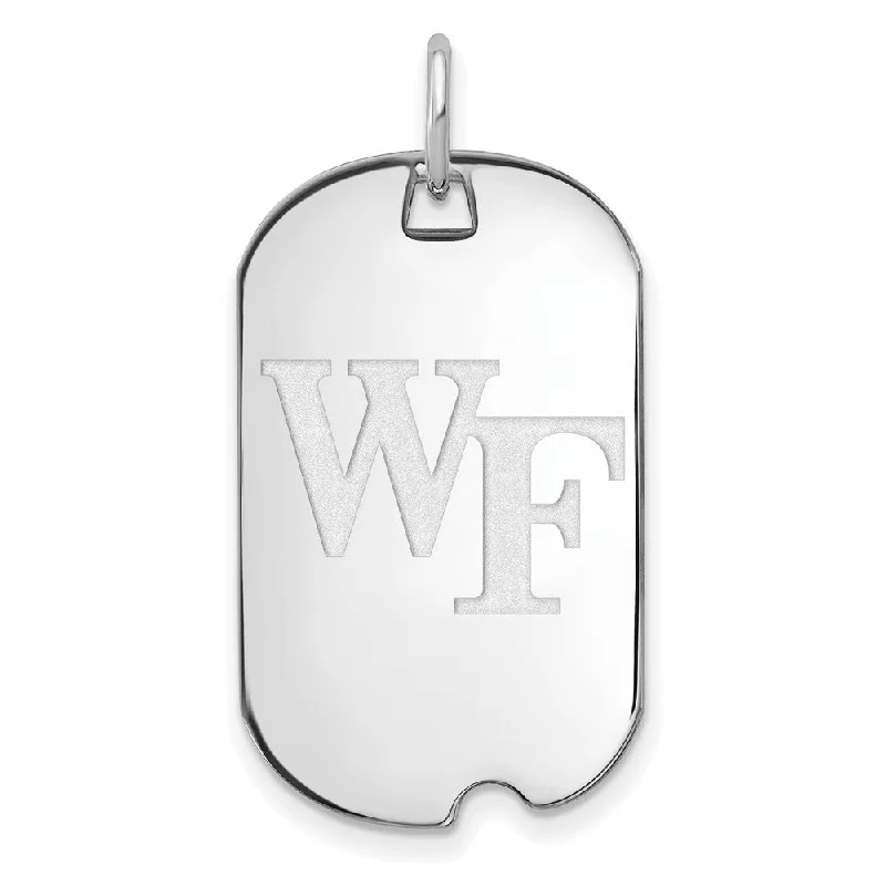 Gothic - Style Skull Pendant with Red Enamel Accents for Alternative Fashion10k White Gold Wake Forest U. 'WF' Dog Tag Pendant Gothic - Style Skull Pendant with Red Enamel Accents for Alternative Fashion10k White Gold Wake Forest U. 'WF' Dog Tag Pendant