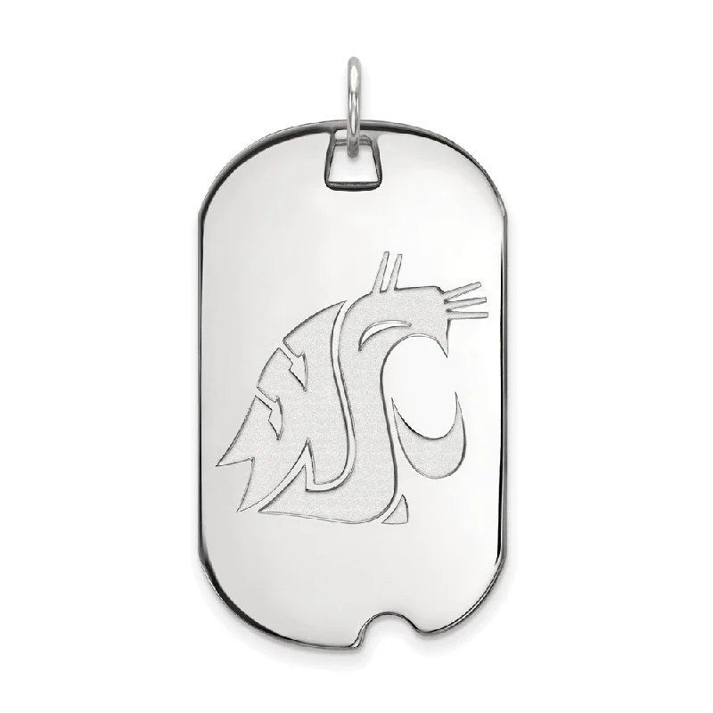 Glow - in - the - Dark Starry Sky Pendant for Nighttime Adventures10k White Gold Washington State Large Mascot Dog Tag Pendant Glow - in - the - Dark Starry Sky Pendant for Nighttime Adventures10k White Gold Washington State Large Mascot Dog Tag Pendant