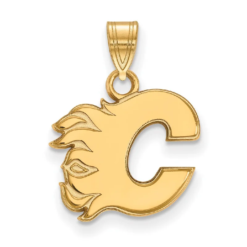 Retro - Inspired Art Deco - Patterned Pendant in Silver for Vintage Lovers10k Yellow Gold NHL Calgary Flames Small Pendant Retro - Inspired Art Deco - Patterned Pendant in Silver for Vintage Lovers10k Yellow Gold NHL Calgary Flames Small Pendant