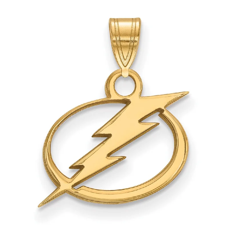Rhinestone - Encrusted Crown Pendant for Little Girls' Dress - Up10k Yellow Gold NHL Tampa Bay Lightning Small Pendant Rhinestone - Encrusted Crown Pendant for Little Girls' Dress - Up10k Yellow Gold NHL Tampa Bay Lightning Small Pendant