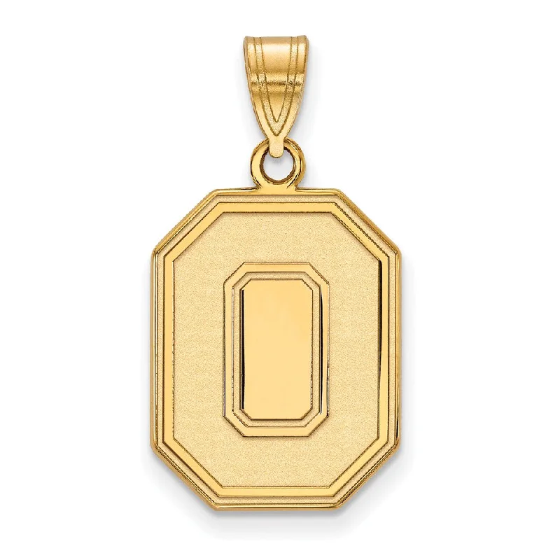 Cross - Stitch - Embroidered Floral Pendant Necklace for Handicraft Aficionados10k Yellow Gold Ohio State Large 'O' Pendant Cross - Stitch - Embroidered Floral Pendant Necklace for Handicraft Aficionados10k Yellow Gold Ohio State Large 'O' Pendant