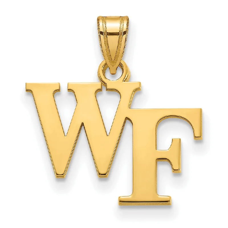 3D - Printed Polymer Clay Animal - Print Pendant for a Fun and Quirky Accessory14k Gold Plated Silver Wake Forest U. Small 'WF' Pendant 3D - Printed Polymer Clay Animal - Print Pendant for a Fun and Quirky Accessory14k Gold Plated Silver Wake Forest U. Small 'WF' Pendant