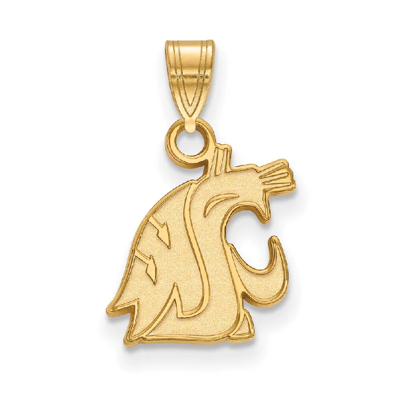 Handmade Leather - Wrapped Crystal Pendant for a Bohemian Aesthetic14k Gold Plated Silver Washington State Small Mascot Pendant Handmade Leather - Wrapped Crystal Pendant for a Bohemian Aesthetic14k Gold Plated Silver Washington State Small Mascot Pendant
