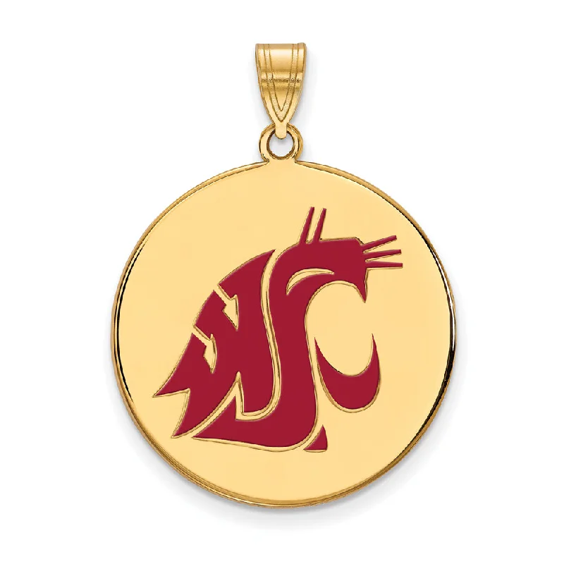 18K Gold - Plated Angel Wing Pendant for a Symbolic and Elegant Accessory14k Gold Plated Silver Washington State XL Enamel Disc Pendant 18K Gold - Plated Angel Wing Pendant for a Symbolic and Elegant Accessory14k Gold Plated Silver Washington State XL Enamel Disc Pendant