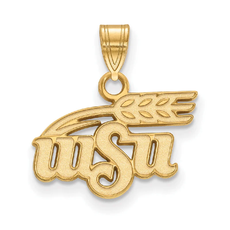 Retro - Inspired Art Deco - Patterned Pendant in Silver for Vintage Lovers14k Gold Plated Silver Wichita State Small Logo Pendant Retro - Inspired Art Deco - Patterned Pendant in Silver for Vintage Lovers14k Gold Plated Silver Wichita State Small Logo Pendant