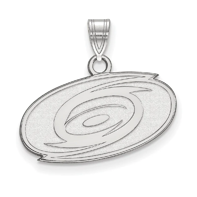 14k White Gold NHL Carolina Hurricanes Small Pendant