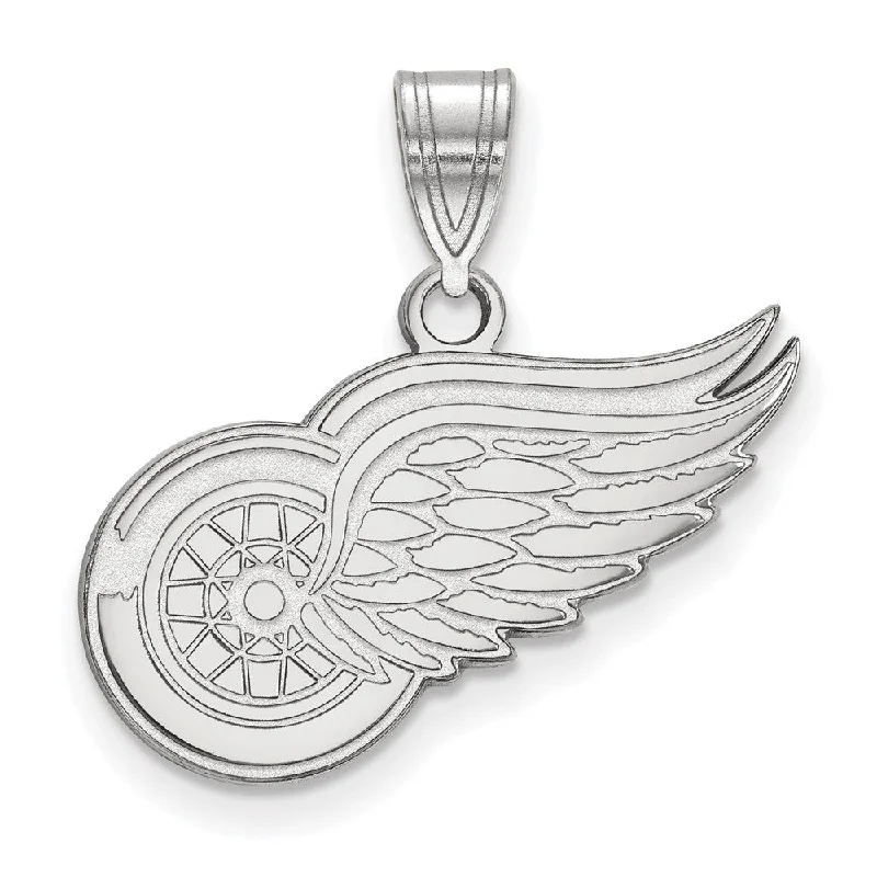 14k White Gold NHL Detroit Red Wings Medium Pendant