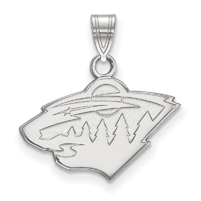 14k White Gold NHL Minnesota Wild Small Pendant