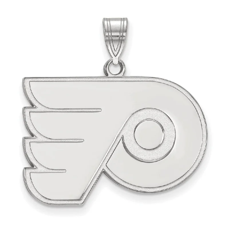 14k White Gold NHL Philadelphia Flyers Large Pendant