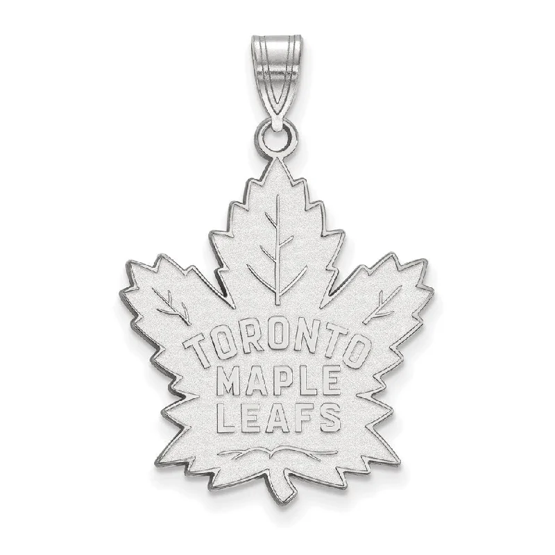 14k White Gold NHL Toronto Maple Leafs XL Pendant