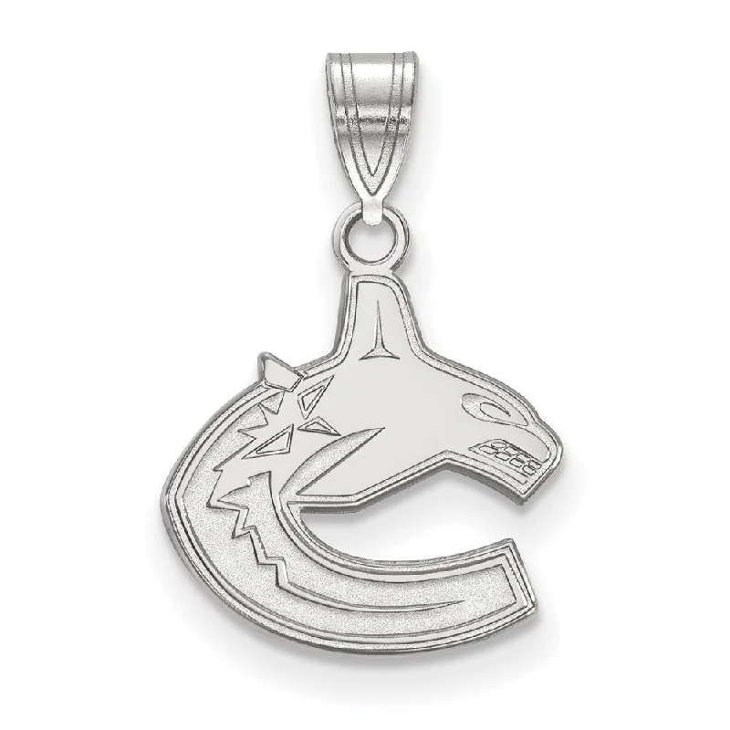 14k White Gold NHL Vancouver Canucks Small Pendant