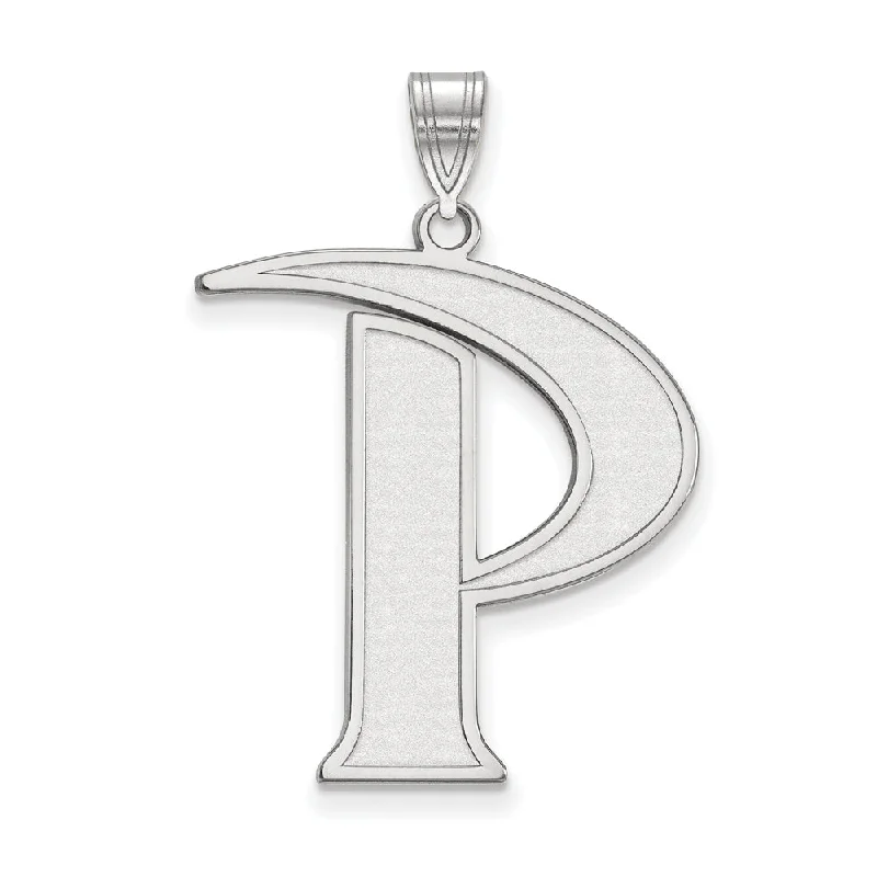 Rhinestone - Encrusted Crown Pendant for Little Girls' Dress - Up14k White Gold Pepperdine U. XL Initial P Pendant Rhinestone - Encrusted Crown Pendant for Little Girls' Dress - Up14k White Gold Pepperdine U. XL Initial P Pendant