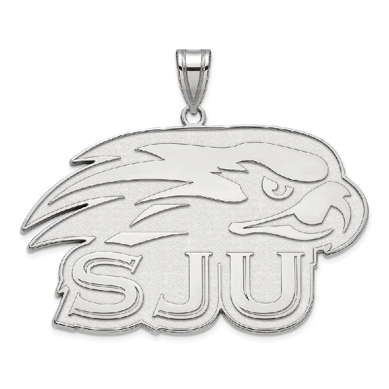 14k White Gold St Joseph's U. XL Pendant