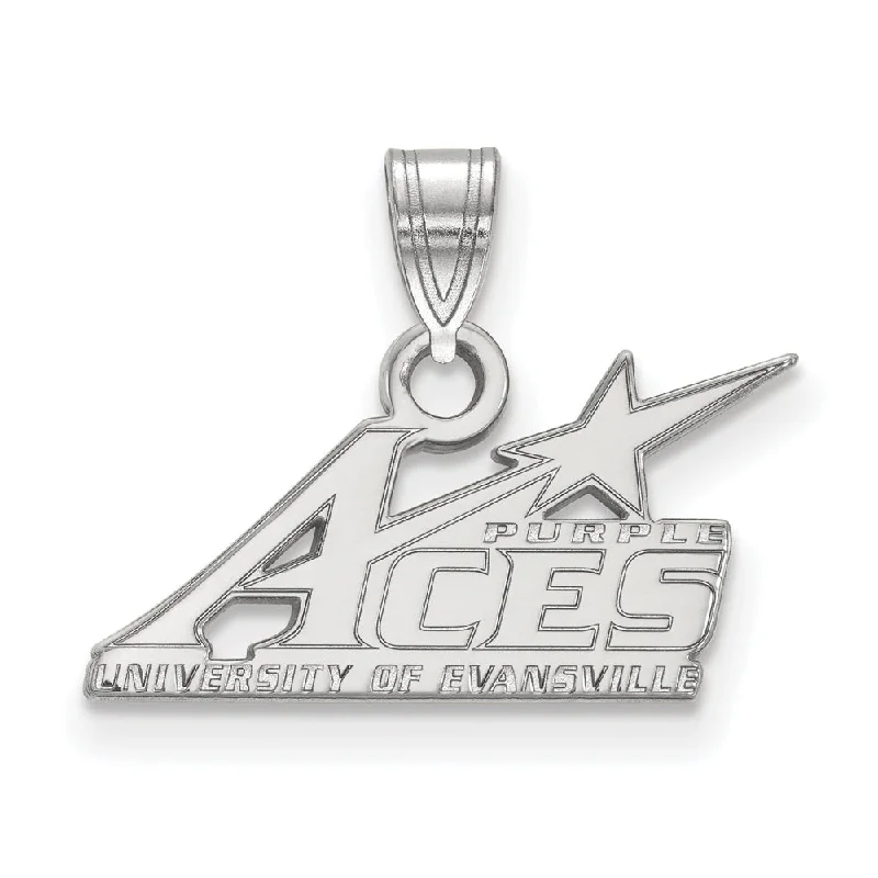 14k White Gold U of Evansville Small Pendant