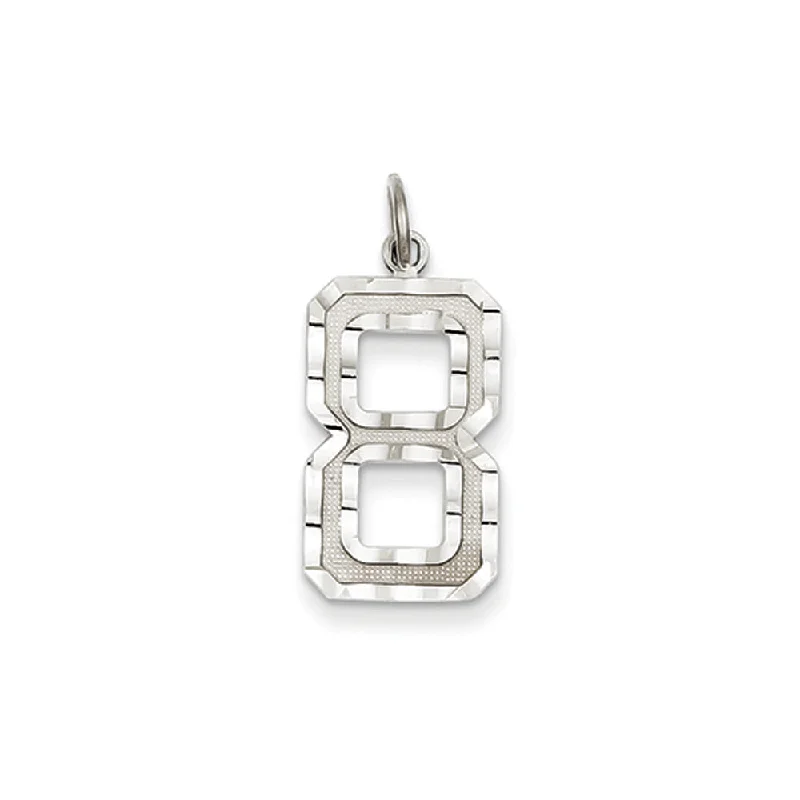 3D - Printed Polymer Clay Animal - Print Pendant for a Fun and Quirky Accessory14k White Gold, Varsity Collection, Large D/C Pendant, Number 8 3D - Printed Polymer Clay Animal - Print Pendant for a Fun and Quirky Accessory14k White Gold, Varsity Collection, Large D/C Pendant, Number 8