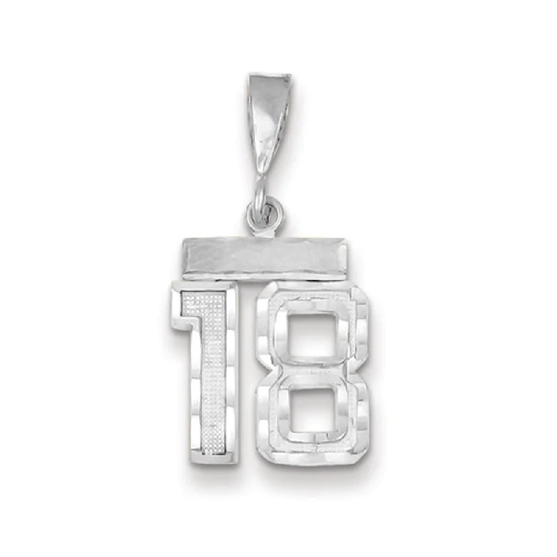 Mother - of - Pearl Inlaid Seahorse Pendant for Beach Lovers14k White Gold, Varsity Collection, Small D/C Pendant, Number 18 Mother - of - Pearl Inlaid Seahorse Pendant for Beach Lovers14k White Gold, Varsity Collection, Small D/C Pendant, Number 18