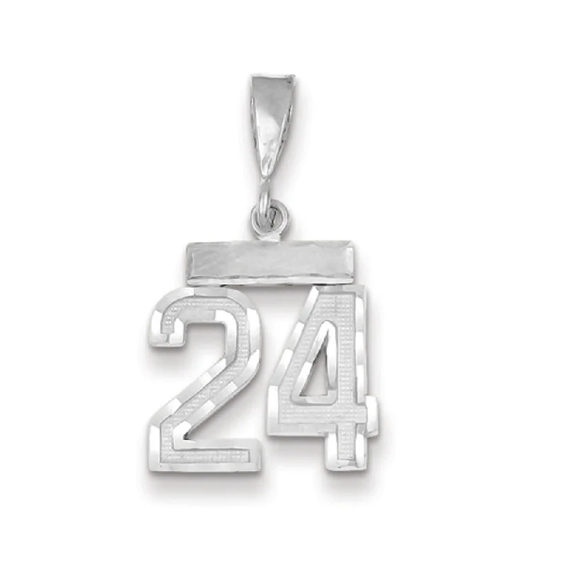 18K Gold - Plated Angel Wing Pendant for a Symbolic and Elegant Accessory14k White Gold, Varsity Collection, Small D/C Pendant, Number 24 18K Gold - Plated Angel Wing Pendant for a Symbolic and Elegant Accessory14k White Gold, Varsity Collection, Small D/C Pendant, Number 24