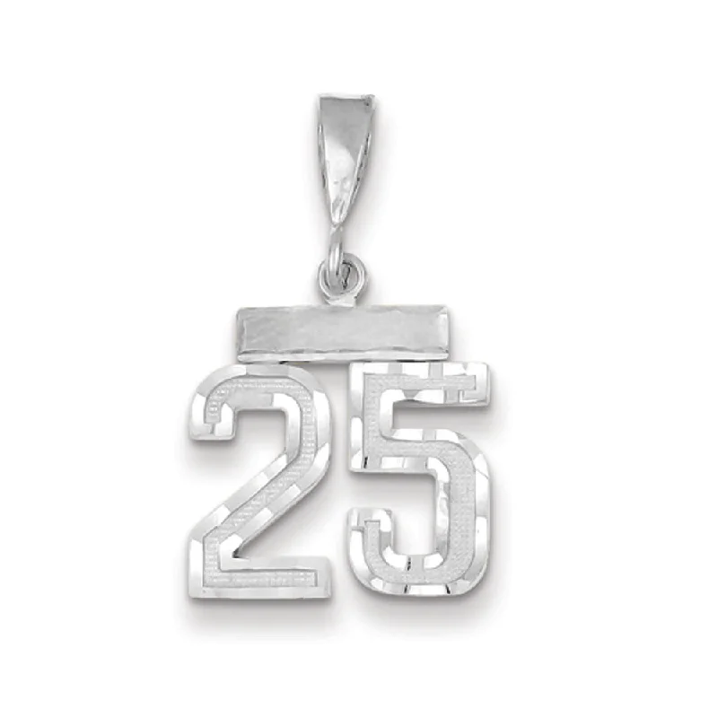 Gothic - Style Skull Pendant with Red Enamel Accents for Alternative Fashion14k White Gold, Varsity Collection, Small D/C Pendant, Number 25 Gothic - Style Skull Pendant with Red Enamel Accents for Alternative Fashion14k White Gold, Varsity Collection, Small D/C Pendant, Number 25