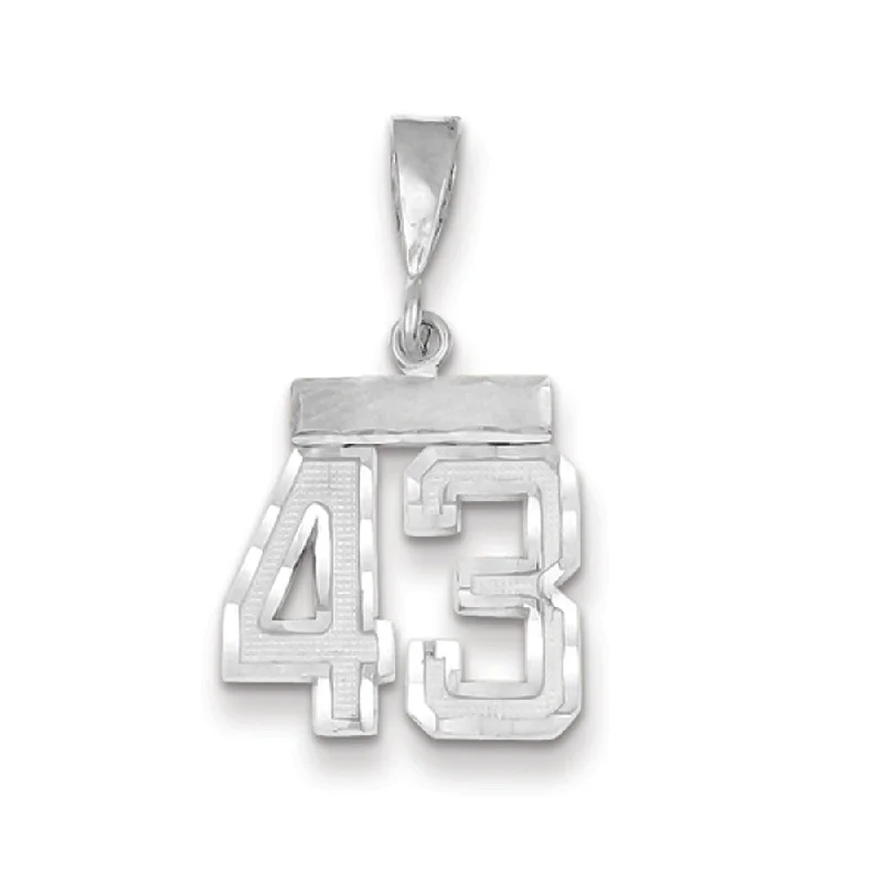 18K Gold - Plated Angel Wing Pendant for a Symbolic and Elegant Accessory14k White Gold, Varsity Collection, Small D/C Pendant, Number 43 18K Gold - Plated Angel Wing Pendant for a Symbolic and Elegant Accessory14k White Gold, Varsity Collection, Small D/C Pendant, Number 43