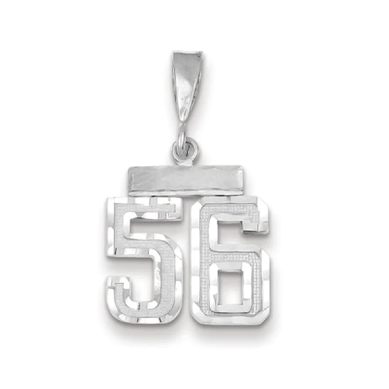 Hypoallergenic Titanium Infinity Symbol Pendant for Sensitive Skin14k White Gold, Varsity Collection, Small D/C Pendant, Number 56 Hypoallergenic Titanium Infinity Symbol Pendant for Sensitive Skin14k White Gold, Varsity Collection, Small D/C Pendant, Number 56